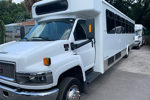 large white party bus