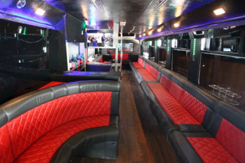 party bus with built-in bar